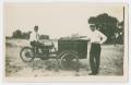 Photograph: [Photograph of Two Men and US Mail Cart]