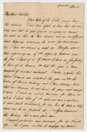 [Letter from Daniel Webster Kempner to Isaac Herbert Kempner, December 15, 1898]