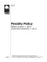 Pamphlet: Penalty Policy: Effective April 1, 2014