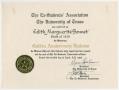 Text: [Golden Anniversary Diploma Conferred on Edith Marguerite Bonnet]