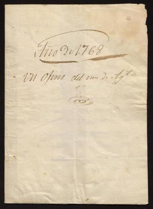 Primary view of [Letter from Juan Fernando de Palacio to José Martínez de Sotomayor, August 31, 1768]