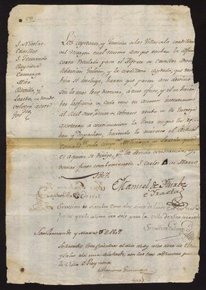 Primary view of [Two Documents from Manuel de Iturbe]