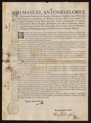 Primary view of [Printed Decree from Viceroy Maldonado]