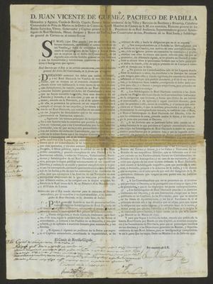 Primary view of [Royal Decree from Viceroy Güemez]