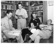 Photograph: [Military Men in Library]