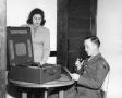 Photograph: [Soldier Recording a Record]