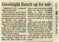Clipping: [Clipping Saying the Goodnight Ranch is for Sale]