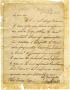 Letter: [Letter from Sam Houston to Peter Farer Esq., July 1852]