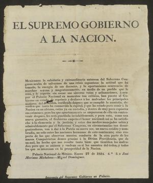 Primary view of [Printed Statement from the National Palace]