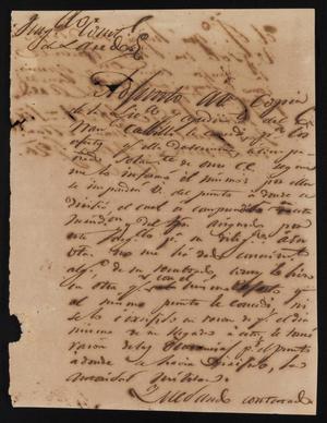 Primary view of [Letter from the Alcalde to Juan Manuel Maldonado, June 1, 1837]