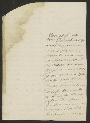 Primary view of [Letter from Felix Camocho to the Laredo Alcalde, July 8, 1834]