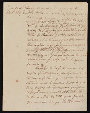 Primary view of [Letter from Miguel Benavides to the Laredo Justice of the Peace, March 30, 1840]