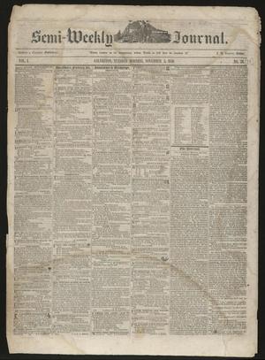 Primary view of The Semi-Weekly Journal. (Galveston, Tex.), Vol. 1, No. 79, Ed. 1 Tuesday, November 5, 1850