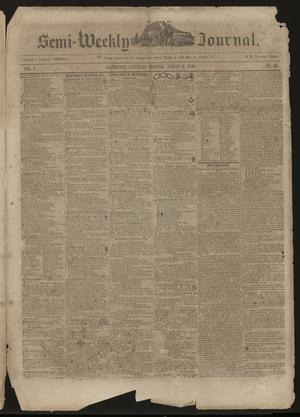 Primary view of The Semi-Weekly Journal. (Galveston, Tex.), Vol. 1, No. 59, Ed. 1 Saturday, August 31, 1850