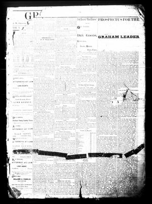 Primary view of object titled 'Graham Leader. (Graham, Tex.), Vol. [1], No. [1], Ed. 1 Wednesday, August 16, 1876'.