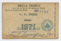 Text: [L. F. Turney's Hella Temple Membership Card]