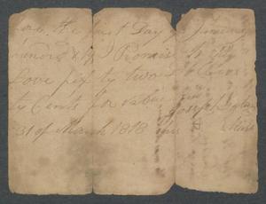 Primary view of [Promissory note for Thomas Love]