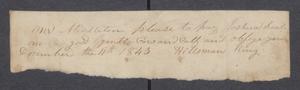 Primary view of [Note from Hillsman King to Washington Middleton requesting a cow for Joshua Seale]
