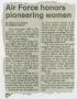 Clipping: [Clipping: Air Force honors pioneering women]