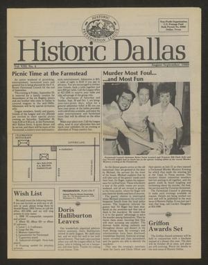 Historic Dallas, Volume 13, Number 4, August-September 1989