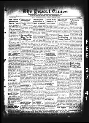 Primary view of The Deport Times (Deport, Tex.), Vol. 33, No. 4, Ed. 1 Thursday, February 27, 1941