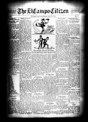 Primary view of The El Campo Citizen (El Campo, Tex.), Vol. 19, No. 9, Ed. 1 Friday, April 25, 1919