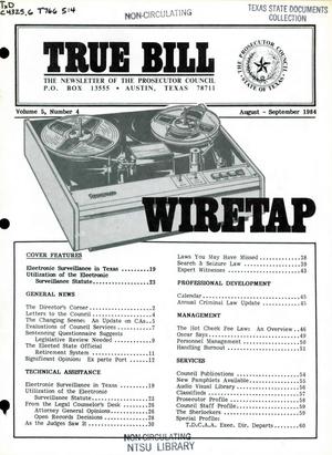 True Bill, Volume 5, Number 4, August-September 1984