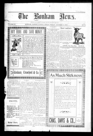 Primary view of The Bonham News. (Bonham, Tex.), Vol. 37, No. 19, Ed. 1 Friday, October 10, 1902
