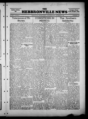 Primary view of The Hebbronville News (Hebbronville, Tex.), Vol. 5, No. 41, Ed. 1 Wednesday, September 19, 1928