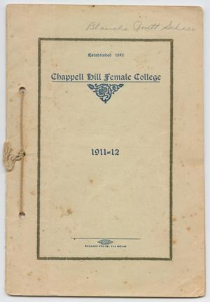 Catalog of Chappell Hill Female College, 1911