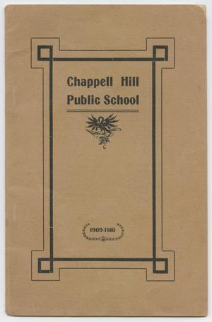 Catalog of Chappell Hill Public School, 1909-1910