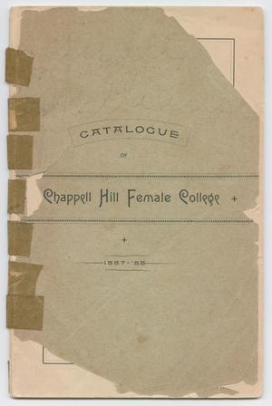 Catalog of Chappell Hill Female College, 1888
