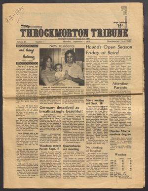 Primary view of Throckmorton Tribune (Throckmorton, Tex.), Vol. 85, No. 3, Ed. 1 Thursday, September 4, 1975
