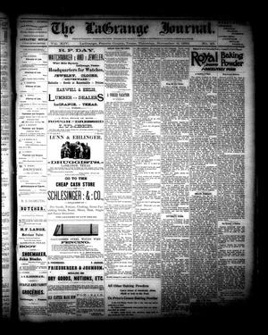Primary view of The La Grange Journal. (La Grange, Tex.), Vol. 14, No. 45, Ed. 1 Thursday, November 9, 1893